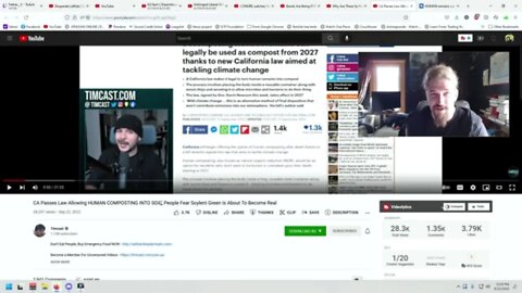 Tim Pool grossed out by HUMAN COMPOST Law in CA