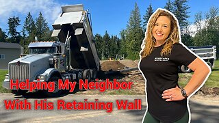 Helping My Neighbor Finish His Retaining Wall. Can I fit 14 loads in his yard in one day?