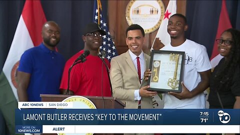 San Diego State guard Lamont Butler honored with 'Key to the Movement'