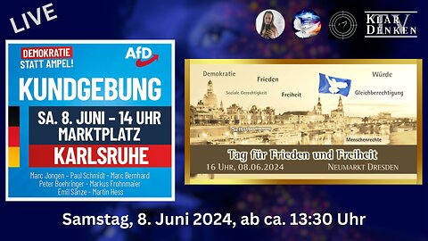 🔴💥LIVE | Kundgebung der AfD in Karlsruhe - Tag für Frieden und Freiheit aus Dresden💥