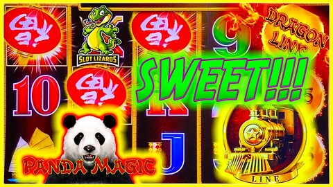 SWEET ACTION PACKED COMEBACK CITY! Luxury Line Timberwolf VS Dragon Link Panda Magic Slot