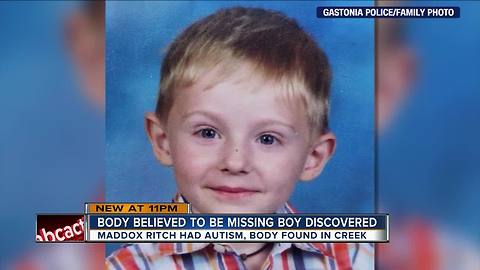 Body found believed to be Maddox Ritch; missing 6-year-old North Carolina boy with autism