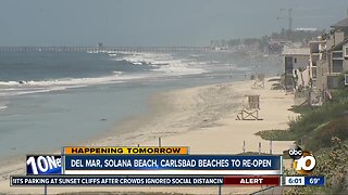 Del Mar, Solana Beach, Carlsbad, Torrey Pines State Beach to open Monday May 4, 2020