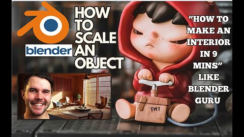 How To Design A Home Interior Like Blender Guru - Scale An Object