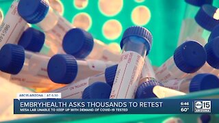 EmbryHealth asks thousands of people to retake COVID-19 test after lab became overwhelmed