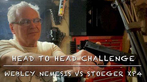 Head to head challenge Webley Nemesis vs Stoger XP4 .177 single stroke pneumatic target pistols!
