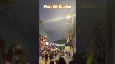 Playa Del Carmen 5th Avenue During Evening #shorts