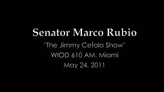 Senator Rubio Talks Israel On "The Jimmy Cefalo Show"