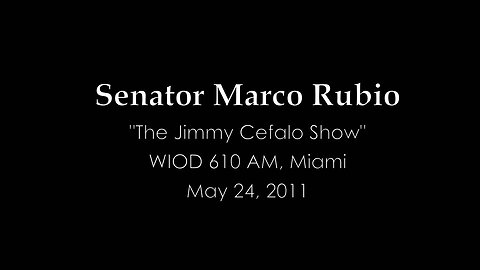 Senator Rubio Talks Israel On "The Jimmy Cefalo Show"