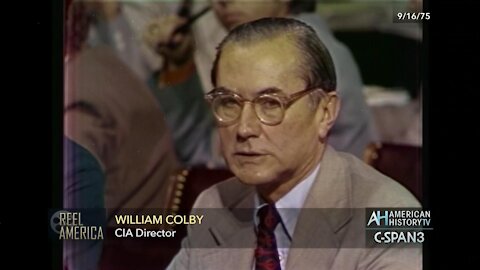 William Colby-CIA Testifying At Church Committee Hearing in 1975