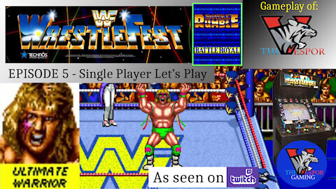 Retro Arcade Gameplay | WWF Wrestlefest - Solo Let's Play - Ultimate Warrior - Royal Rumble |