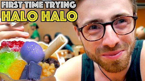 British couple try HALO HALO at MANG INASAL (for the first time!)