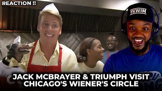 😂 Jack McBrayer & Triumph Visit Chicago's Wiener's Circle ((REACTION))