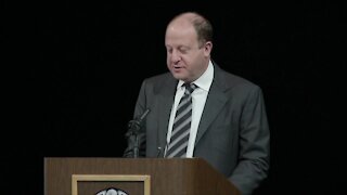 Gov. Polis speaks at Officer Talley memorial service