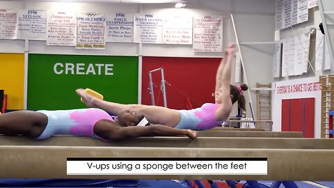 Core Exercises on the Balance Beam featuring Coach Mary Lee Tracy