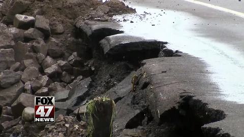 Flash flooding washes out roads in Michigan's upper peninsula