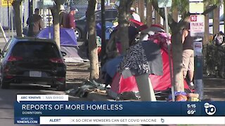Reports of more homelessness in San Diego