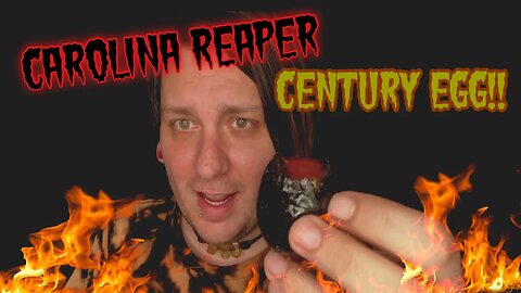 Eating a HORSE URINE Egg with Carolina Reaper Hot Sauce on it!