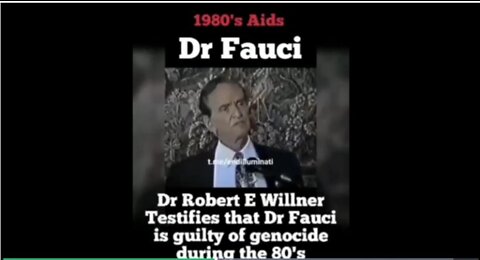 Clip From Dr Robert Wilner 1994 Lecture: Accuses Fauci, Others at NIH of Mass Genocide