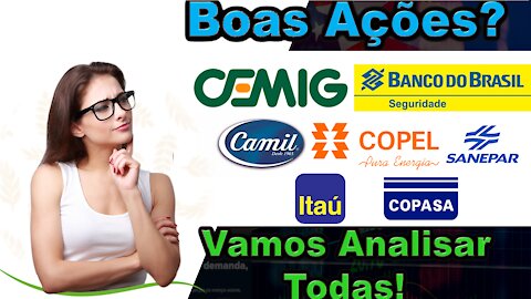 ações descontadas, cemig, vale, itub3, sanepar, copel , bbse3, comprar agora, vamos analisar.