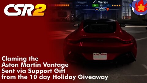 Claiming the Aston Martin Vantage from the 10 Day Holiday Giveaway | CSR Racing 2