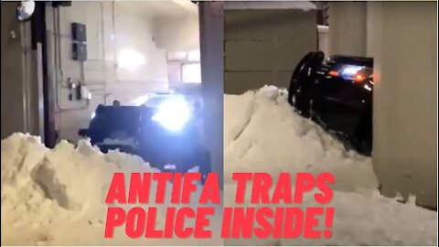 Seattle Antifa Trap Police Inside Garage With Snow Wall!