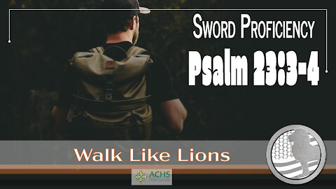 "Sword Proficiency: Psalm 23:3-4" Walk Like Lions Christian Daily Devotion with Chappy Feb 2, 2021