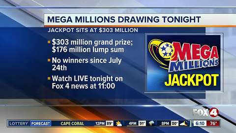 Mega Millions jackpot soars to $303 million