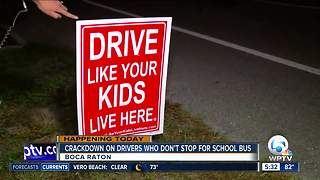 Boca Raton police crack down on drivers not stopping for school buses