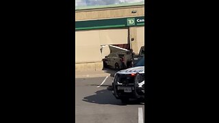 Car Crashed Into Bank