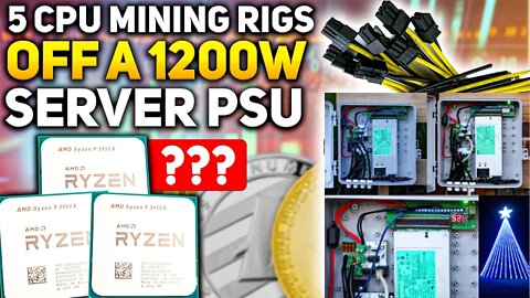 CPU Mining On a SERVER PSU | 50w dropped at the wall