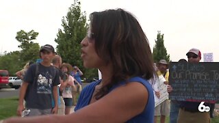 Protest held in Meridian over COVID-19 vaccine requirement at local health systems