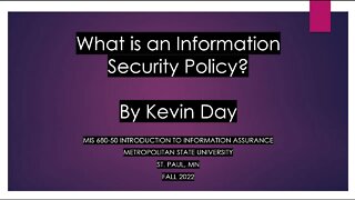 What is an Information Security Policy (ISP)?
