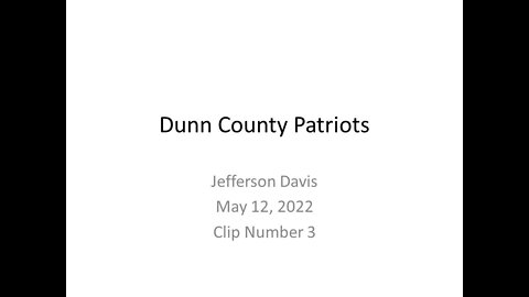 Jefferson Davis Wisconsin 2020 Election Presentation 3 of 5