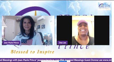 Guest Donna Lee on "Inspired Blessings with Jean Marie Prince."