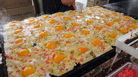 60 eggs! Giant Fried Rice ASMR Cooking