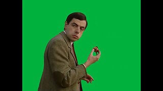 Mr. Bean eating Green Screen