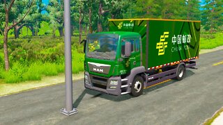 Man Truck VS Pillar – BeamNG.Drive