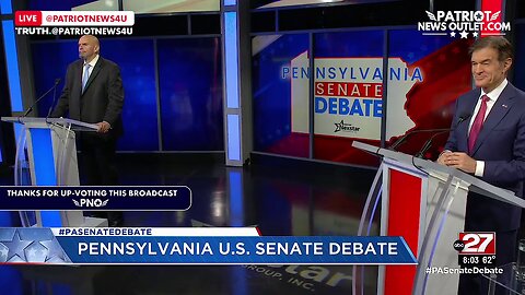 REPLAY: PA Senate Debate, Mehmet Oz and John Fetterman. TV Gold! 😆 😅 😂 🤣