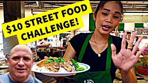 $10 Street Food Challenge in BANGKOK, THAILAND!