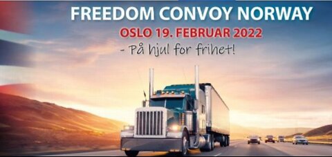 Freedom Convoy i Oslos gater Lørdag 19 Februar.