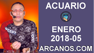 ACUARIO ENERO 2018-05-28 Ene al 03 Feb 2018-Amor Solteros Parejas Dinero Trabajo-ARCANOS.COM