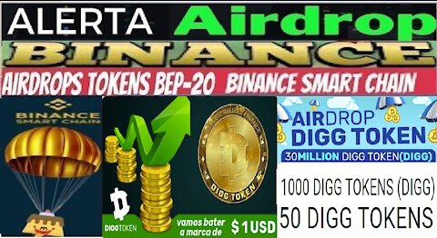[ Airdrop Digg Token Exchange ] Ganh2 1000 Tokens DIGG pode valer $1 | 50 DIGG por Ref | Home Office