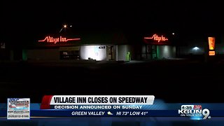 Village Inn Restaurant on Speedway now closed