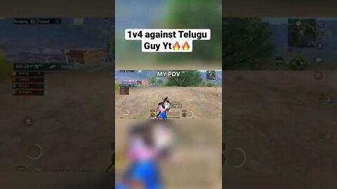 1v4 against Telugu Guy YT🔥🔥 #shorts #pubgmobile #bgmi #pubg #gaming #bgmilive #pubgmemes #pubgfun