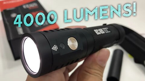 AMAZING 4000 Lumens Acebeam EC65 Rechargeable LED Flashlight Review