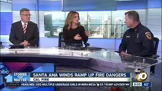 Santa Ana winds ramp up fire danger