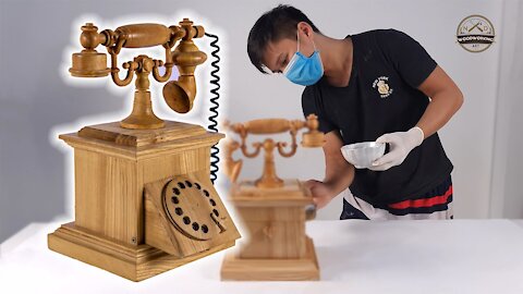 Wood Carving - Antique Phone - Creative DIY ideas