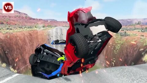 Cars vs Huge Potholes 😱 BeamNG.Drive