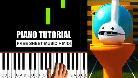 Skibidi Toilet Otamatone by TheRealSullyG - (BEGINNER) Piano Tutorial